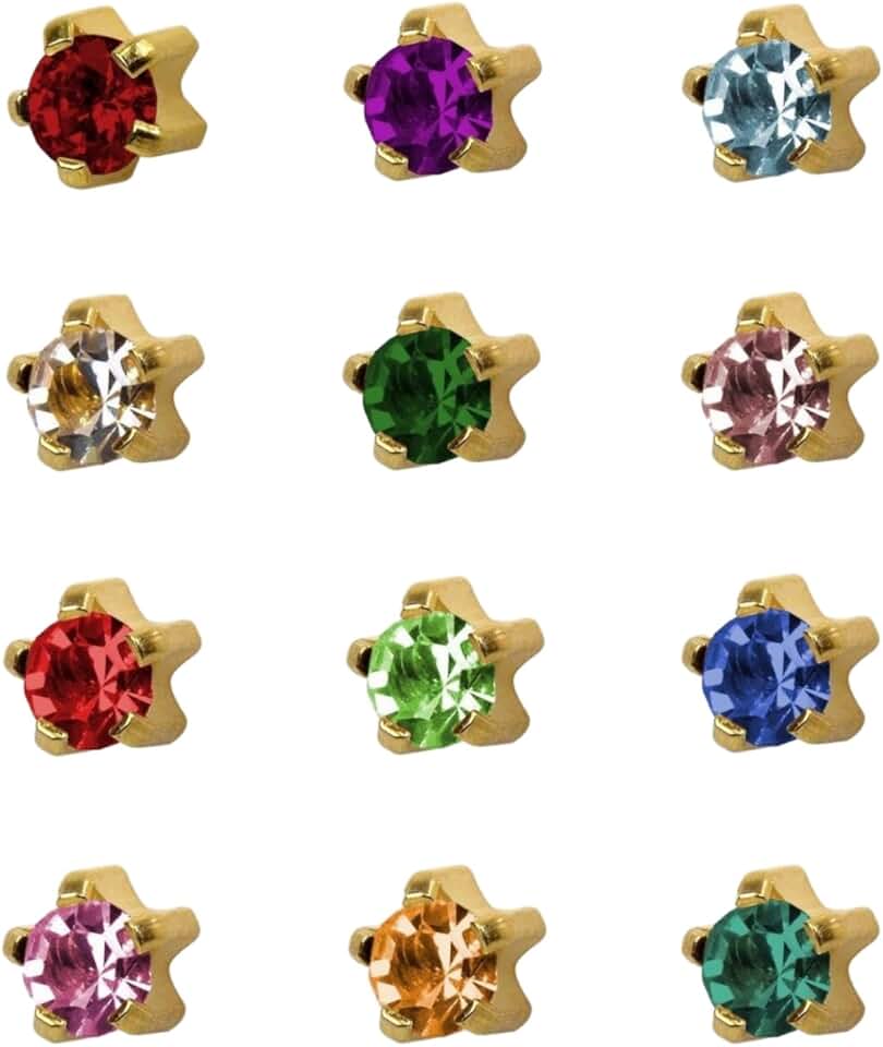 ГОРОСКОП Серьги для пирсинга - крапан большие,  среднии , маленькие, основание под золото или серебро