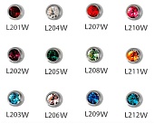 Серьги для пирсинга- завальцованные - большие, среднии , маленькие, основание под серебро