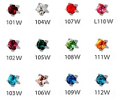 Серьги для пирсинга- крапан  большие, среднии , маленькие, основание под серебро