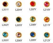 Серьги для пирсинга- завальцованные - большие, среднии , маленькие, основание под золото