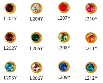 Серьги для пирсинга- завальцованные - большие, среднии , маленькие, основание под золото